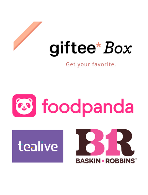 RM10 Giftee Box : Tealive, Foodpanda, Baskin Robins